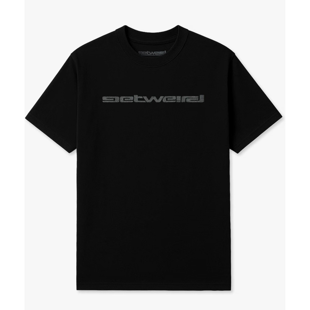 Mens GETWEIRD Tshirt Reflective Black Size XXL